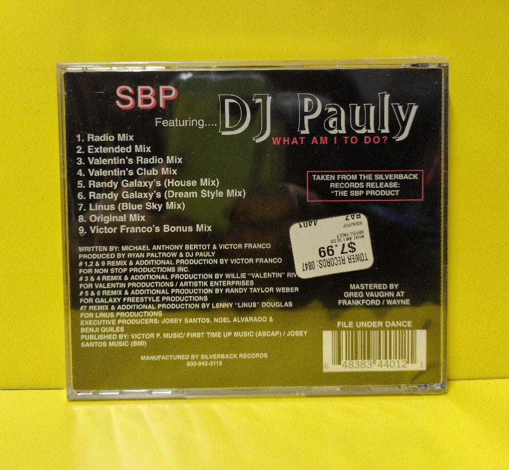 SBP Featuring DJ Pauly - What Am I To Do - 2001 - New - Sealed - CDs - CD Single