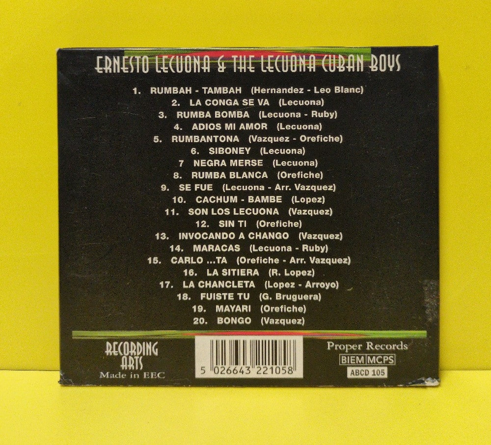 Ernesto Lecuona, Lecuona Cuban Boys - Absolute Best - Rumba - 1999 - ABCD 105 - Used - VG++ - CDs - European Import