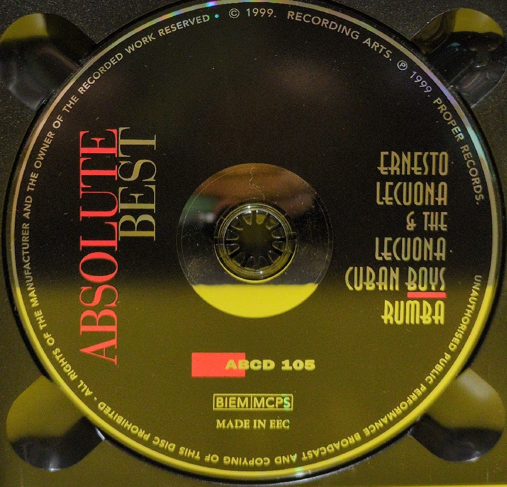 Ernesto Lecuona, Lecuona Cuban Boys - Absolute Best - Rumba - 1999 - ABCD 105 - Used - VG++ - CDs - European Import
