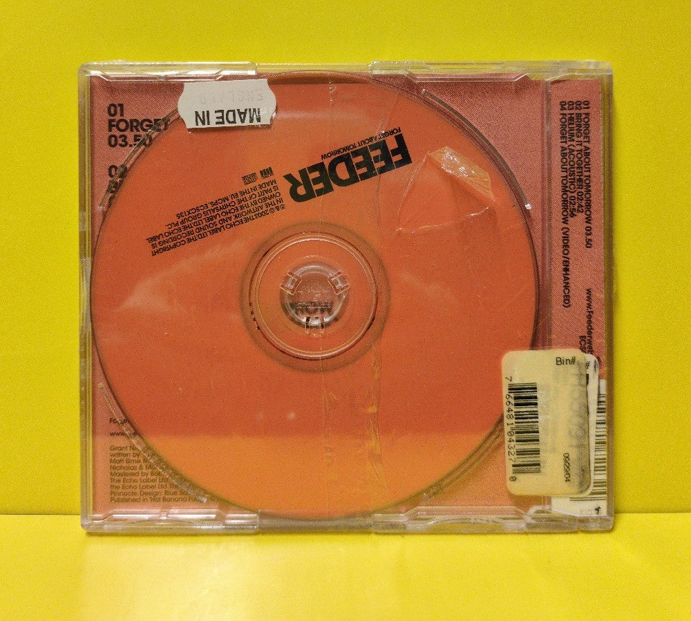 Feeder - Forget About Tomorrow - 2003 - ECSCX135 - New - Sealed - CDs - CD Single - CD 2 Of 2 - European Import