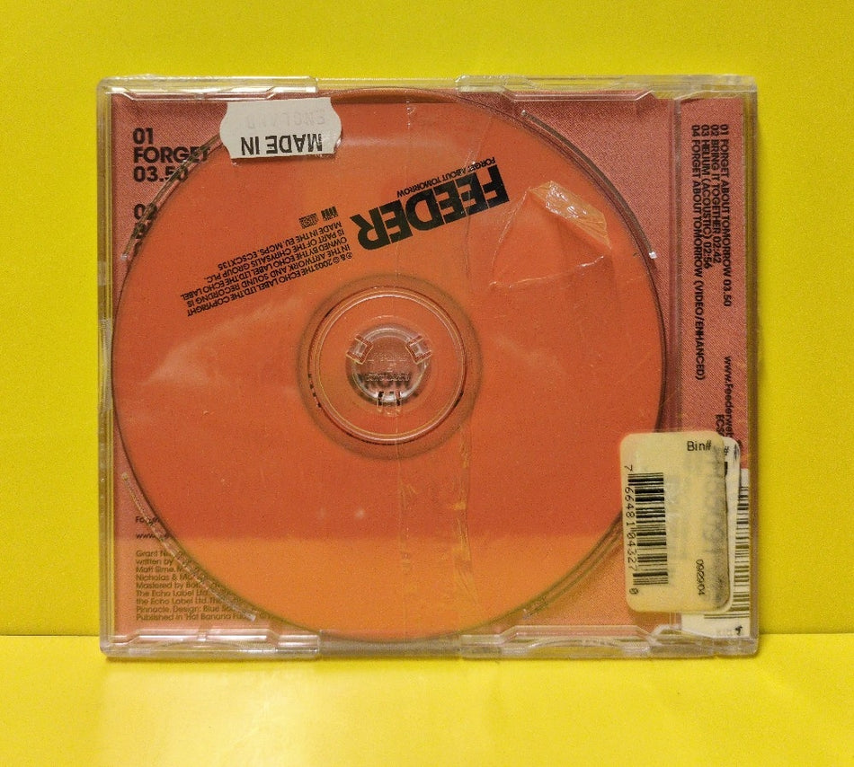 Feeder - Forget About Tomorrow - 2003 - ECSCX135 - New - Sealed - CDs - CD Single - CD 2 Of 2 - European Import