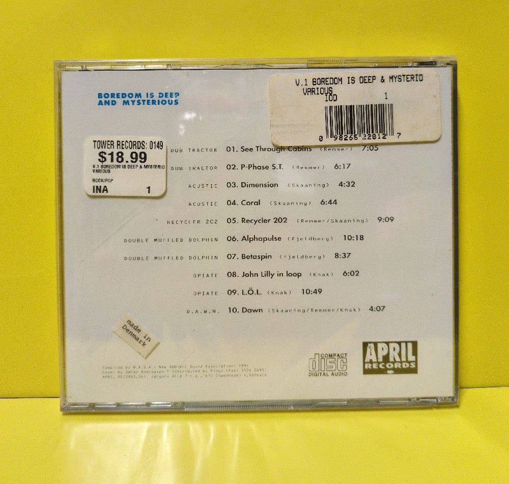 Various - Boredom Is Deep And Mysterious - 1994 - APR 001CD - New - Sealed - CDs - Denmark Import