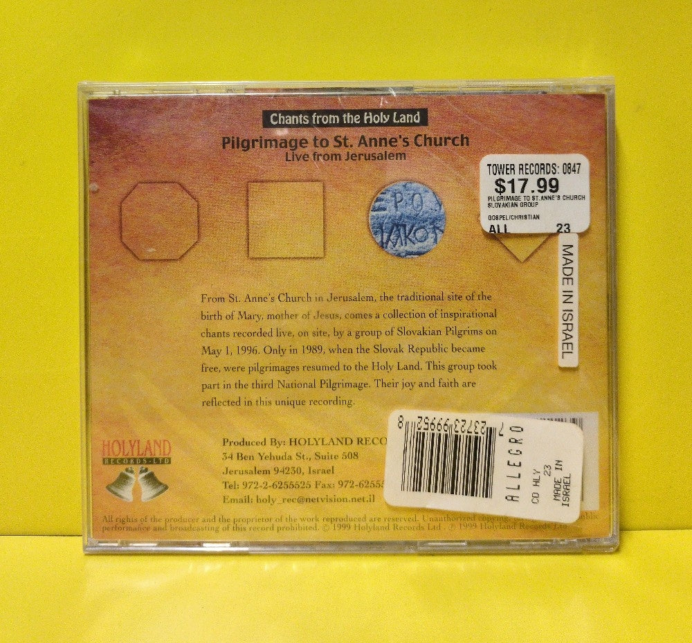 Chants From The Holy Land - Pilgrimage To St. Anne's Church - 1999 - CD:23 - New - Sealed - CDs - Israeli Import
