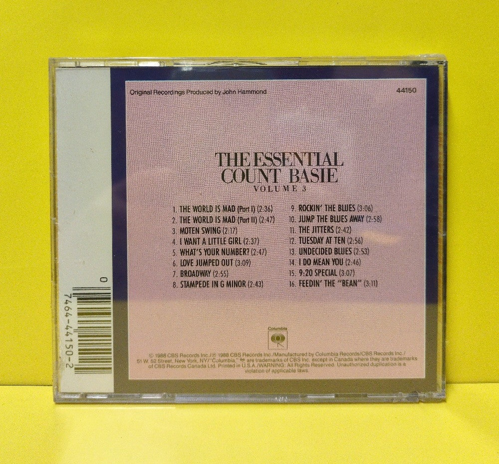 Count Basie - The Essential Count Basie, Volume 3 - 1988 - CK 44150 - New - Sealed - CDs