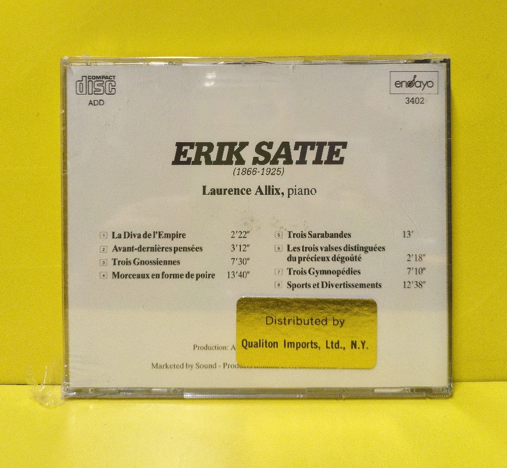 Erik Satie, Laurence Allix - Piano Music - 1985 - 3402 - New - Sealed - CDs