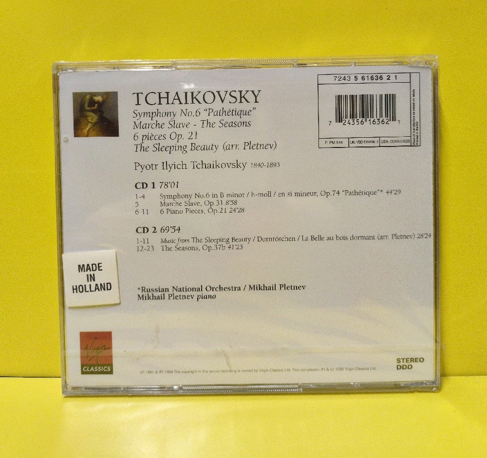Tchaikovsky, Mikhail Pletnev, Russian National Orchestra - Symphony No. 6- Pathetique/Marche Slave/The Seasons/6 Piano Pieces Op. 21/The Sleeping Beauty (Arr. Pletnev) - 1999 - 7243 5 61636 2 1 - New - Sealed - CDs - 2xCD - UK & Europe Import