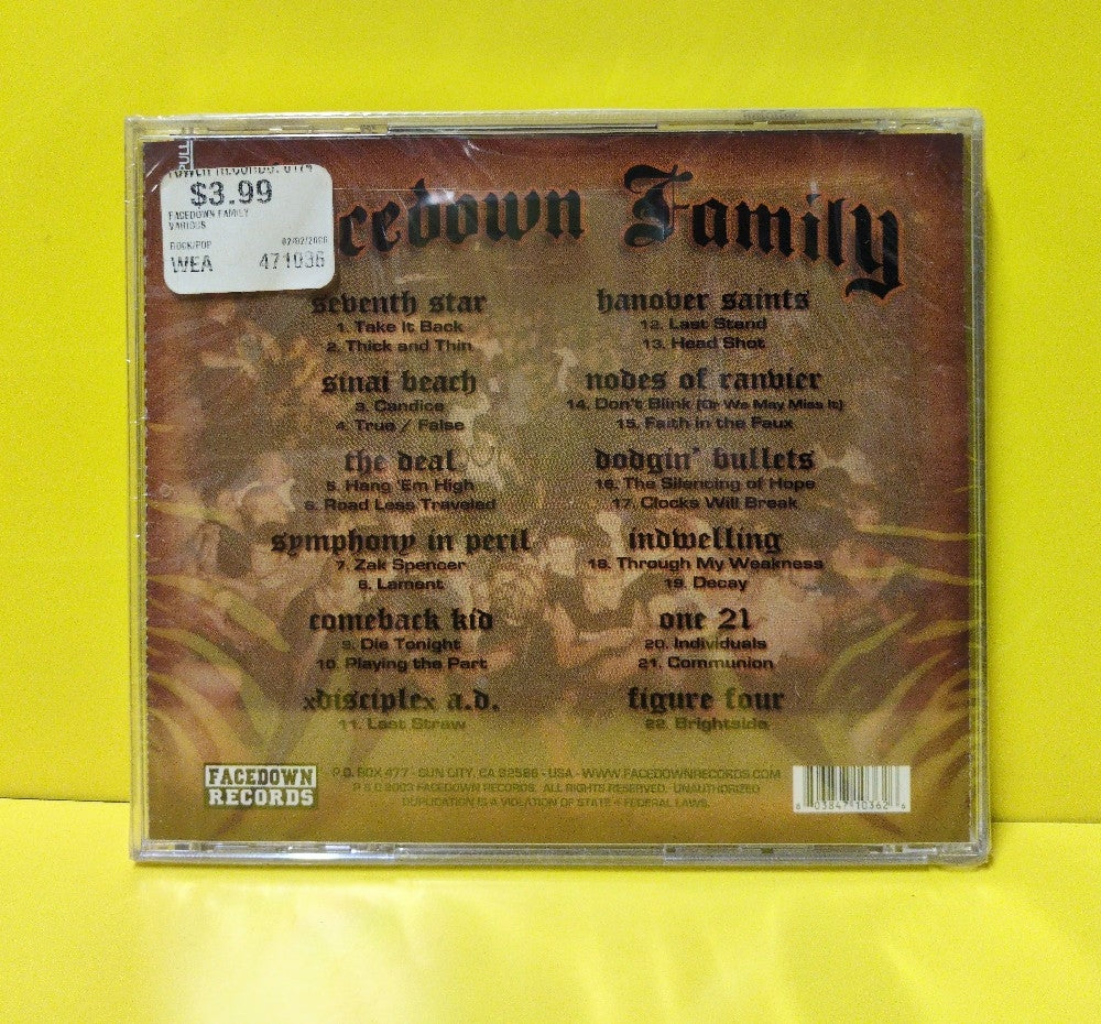 Various - The Facedown Family - 2003 - FR036 - New - Sealed - CDs