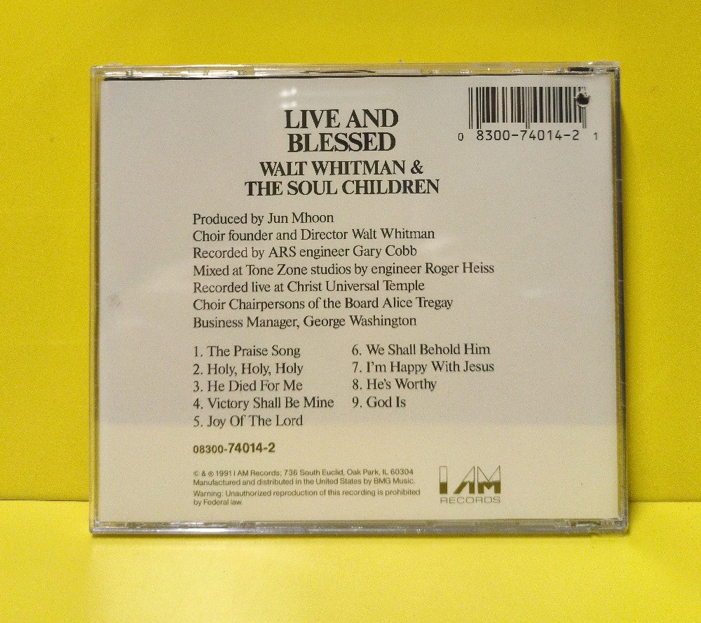 Walt Whitman And The Soul Children Of Chicago - Live And Blessed - 1991 - 08300-74014-2 - New - Sealed - CDs