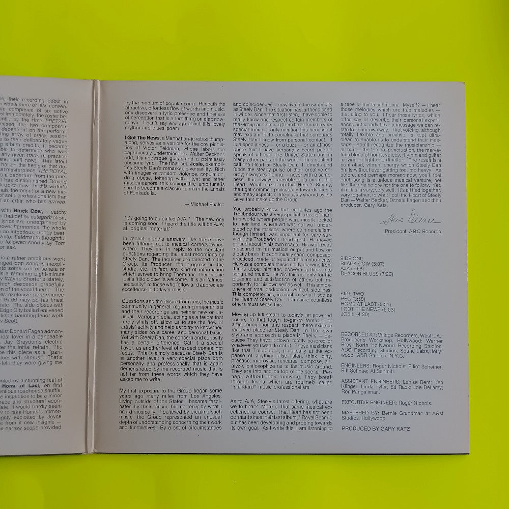 Steely Dan - Aja RCA Club Edition - 1977 - R 123475 / AA-1006 - Used - VG++ - Vinyl
