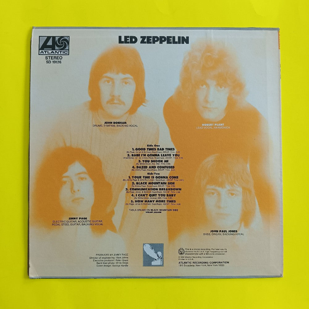 Led Zeppelin - Self Titled Rare Specialty Press Blank Label - 1977 - SD 19126 - Used - VG++ - Vinyl