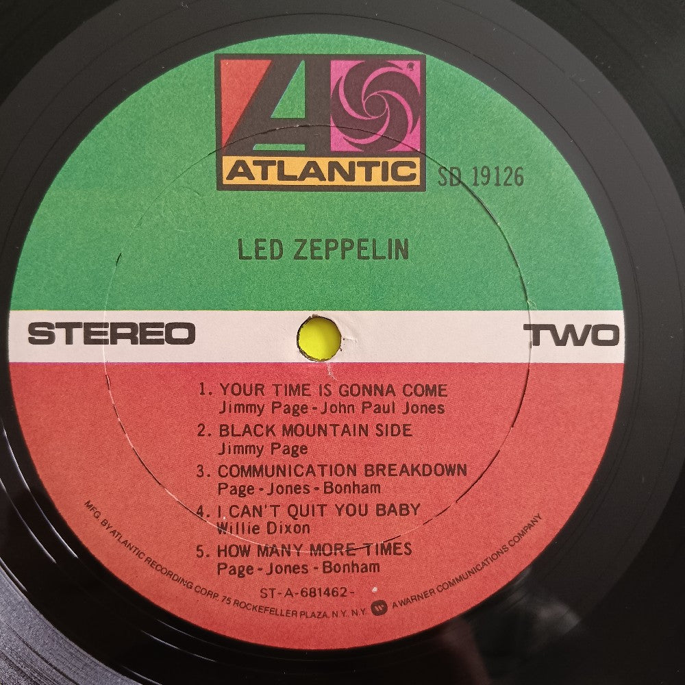 Led Zeppelin - Self Titled Rare Specialty Press Blank Label - 1977 - SD 19126 - Used - VG++ - Vinyl