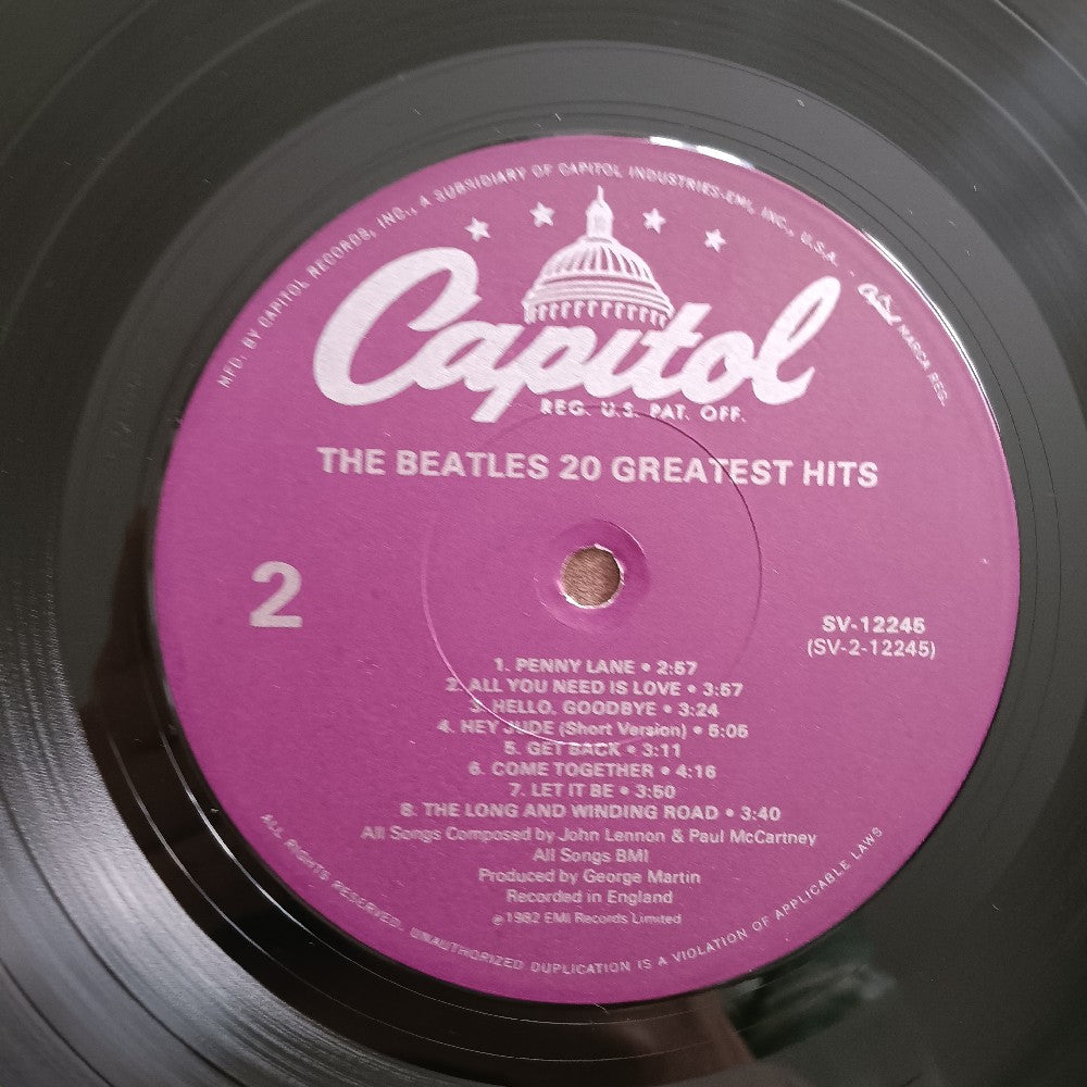 The Beatles - 20 Greatest Hits OG Misprint - 1982 - SV-12245 - Used - VG++ - Vinyl