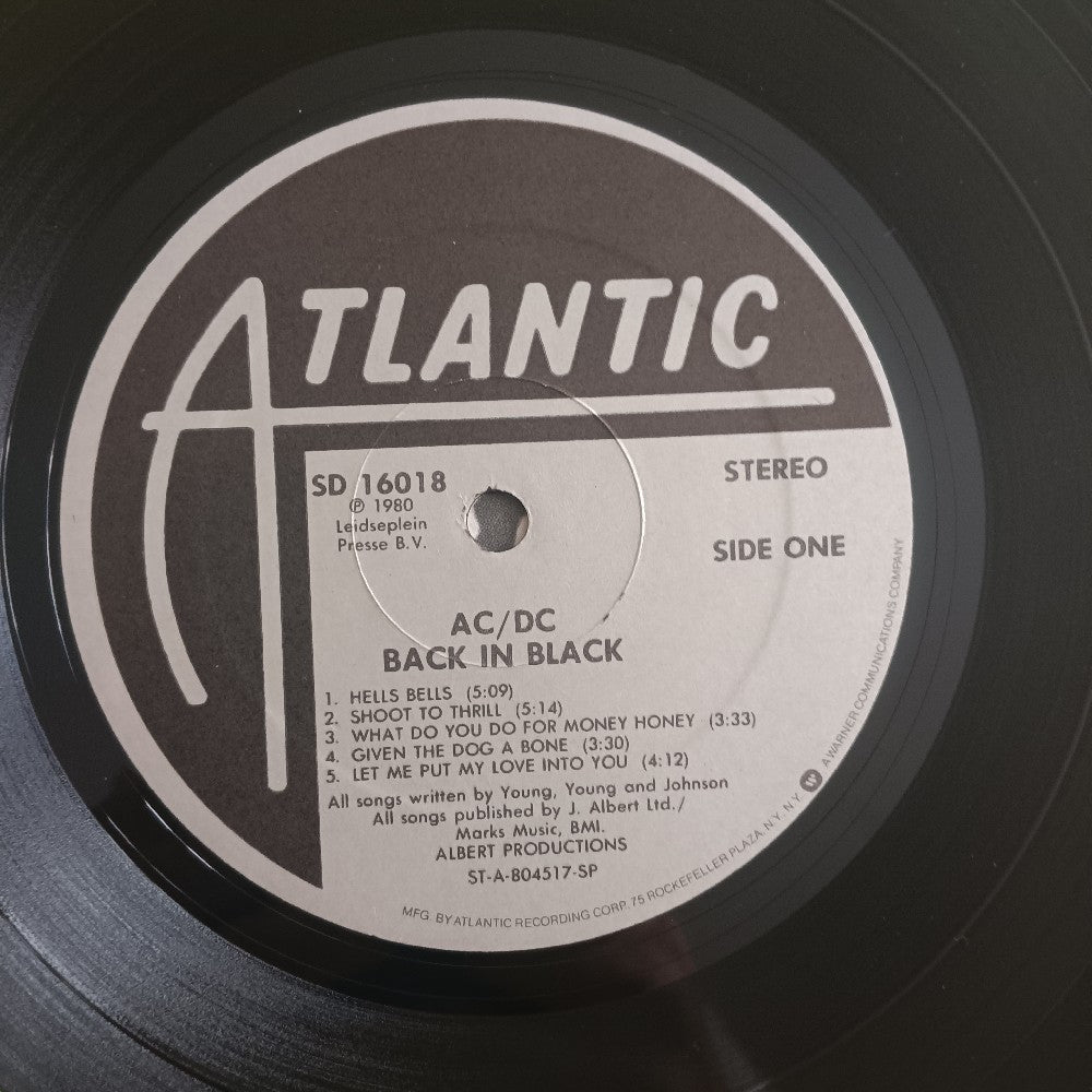 AC/DC - Back In Black / RL Embossed Grey Text - 1980 - SD 16018 - Used - VG++ - Vinyl