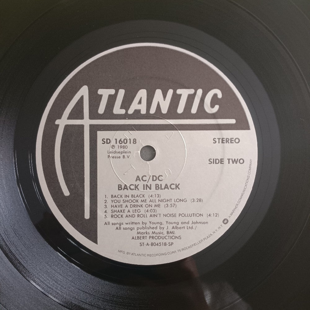 AC/DC - Back In Black / RL Embossed Grey Text - 1980 - SD 16018 - Used - VG++ - Vinyl