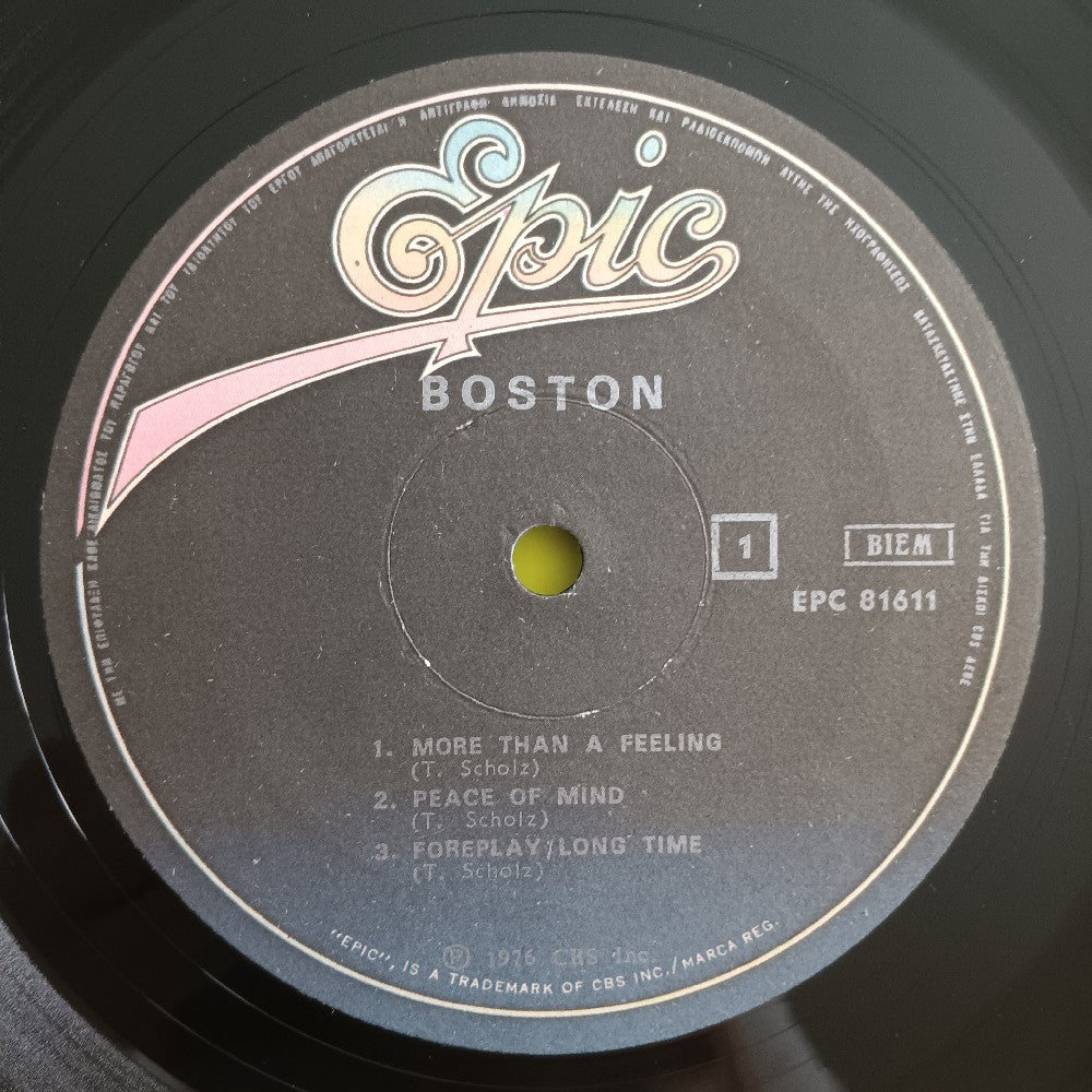 Boston - Self Titled / Greece Import - EPC 81611 - Used - VG++ - Vinyl