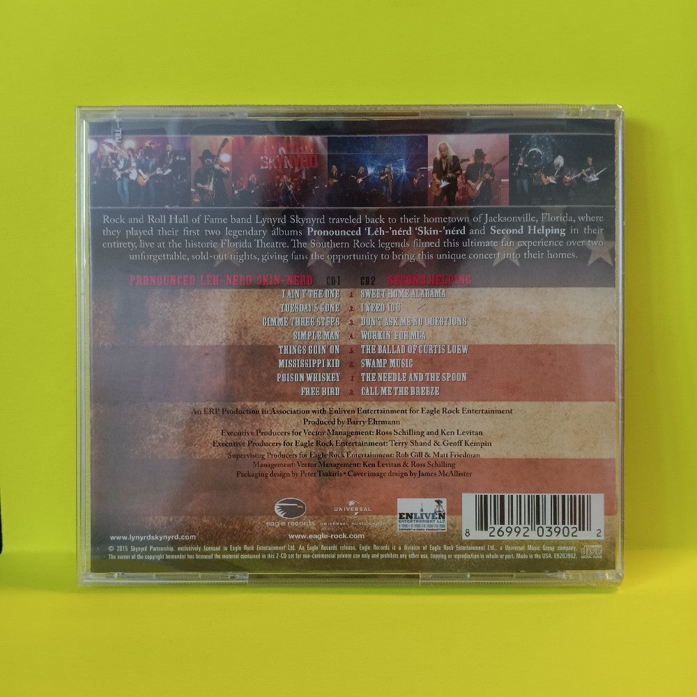Lynyrd Skynyrd - Pronounced & Second Helping Live From Jacksonville 2CD - 2015 - ER203902 - New - Sealed - CDs