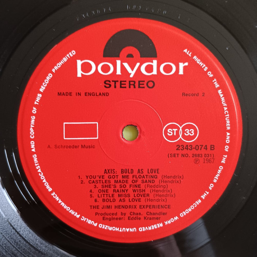 Jimi Hendrix - Are You Experienced / Axis: Bold As Love UK 2LP - 1973 - 2683 031 - Used - EX - Vinyl