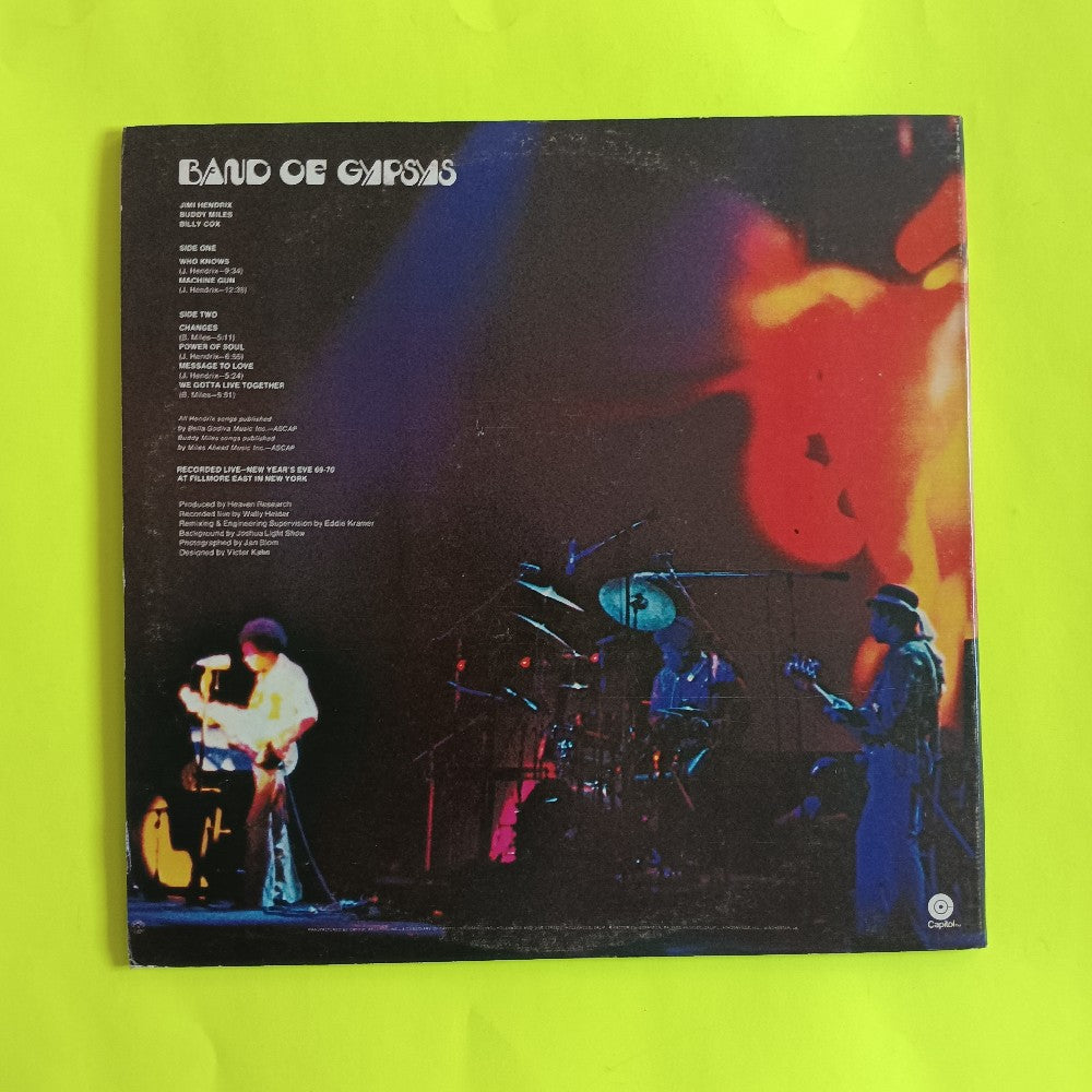 Jimi Hendrix - Band Of Gypsys OG Green Capitol - 1970 - STAO-472 - Used - VG++ - Vinyl