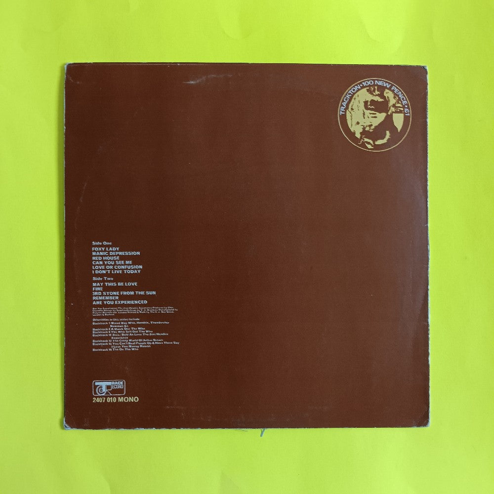 Jimi Hendrix - Are You Experienced - Backtrack 10 UK MONO - 1970 - 2407 010 - Used - VG - Vinyl