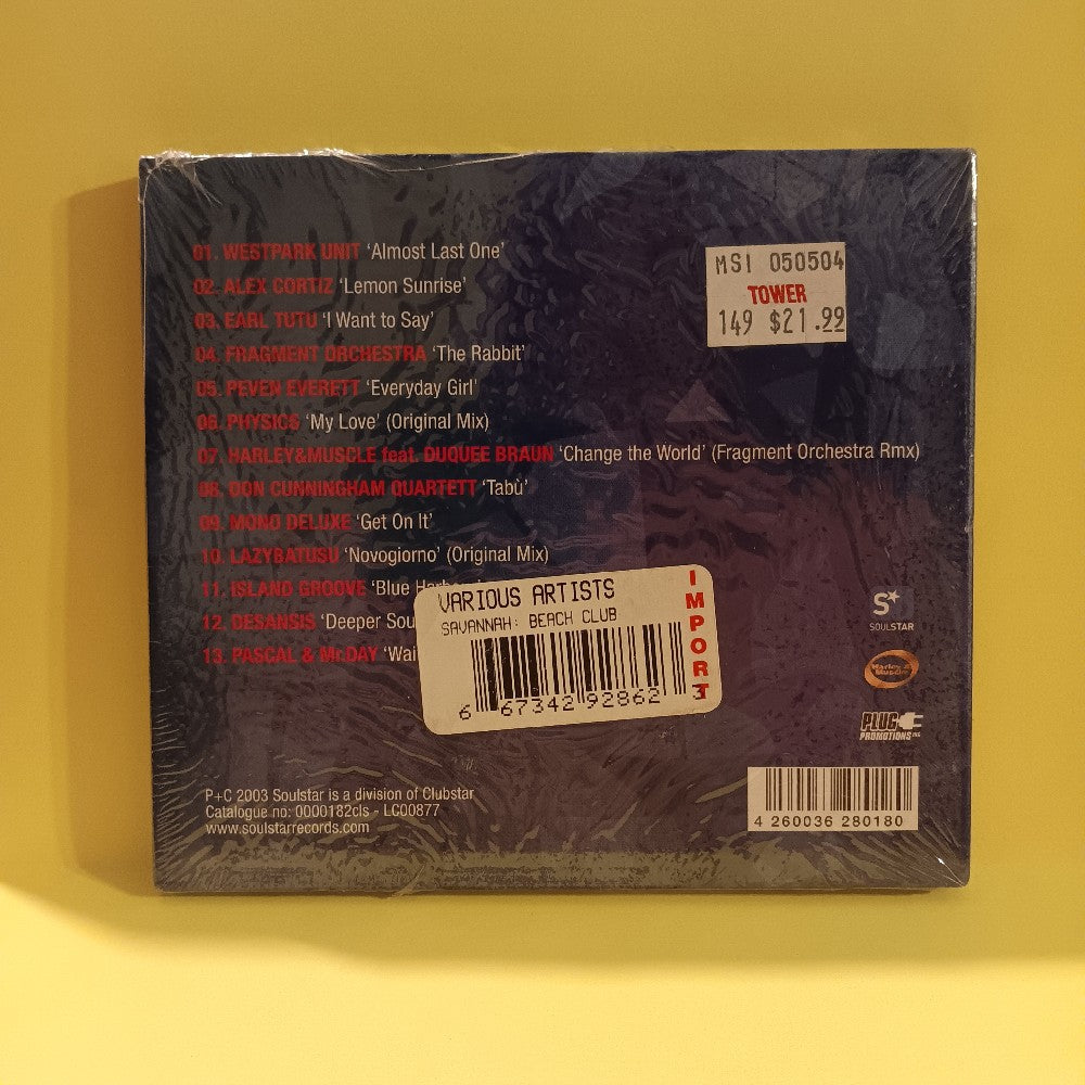 Various - Savannah Beach Club Vol. 1 - 2003 - 0000182cls - New - Sealed - CDs