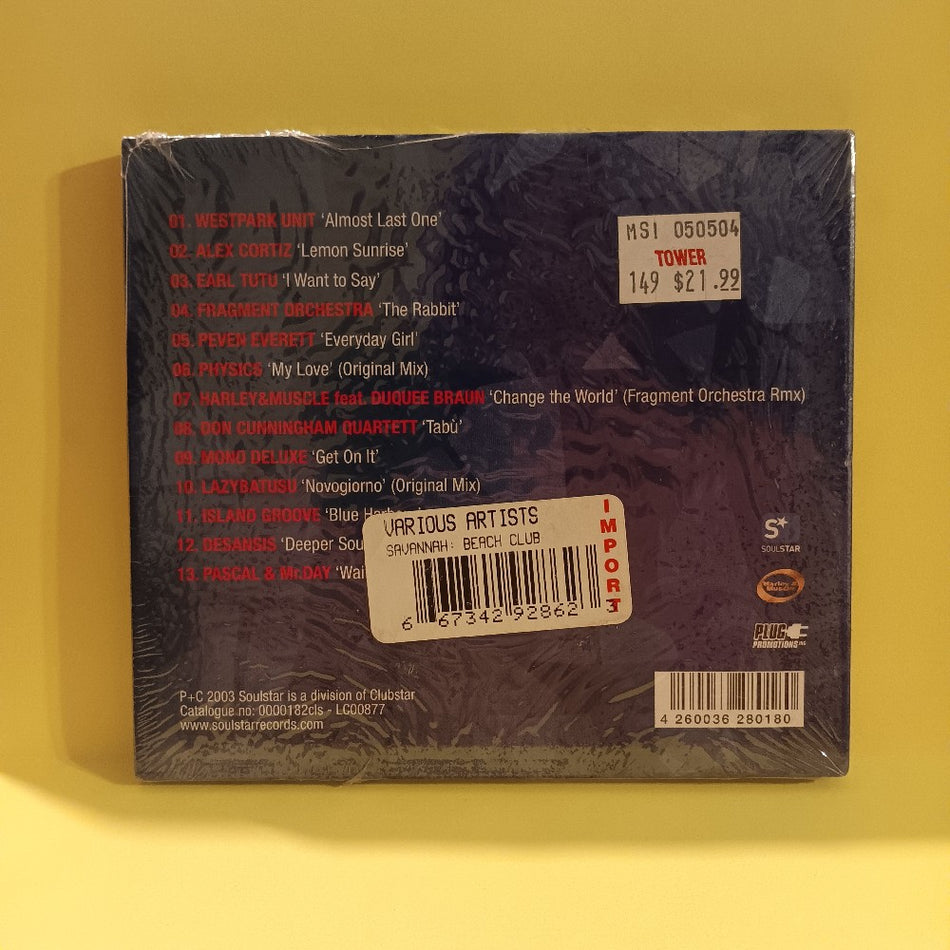 Various - Savannah Beach Club Vol. 1 - 2003 - 0000182cls - New - Sealed - CDs