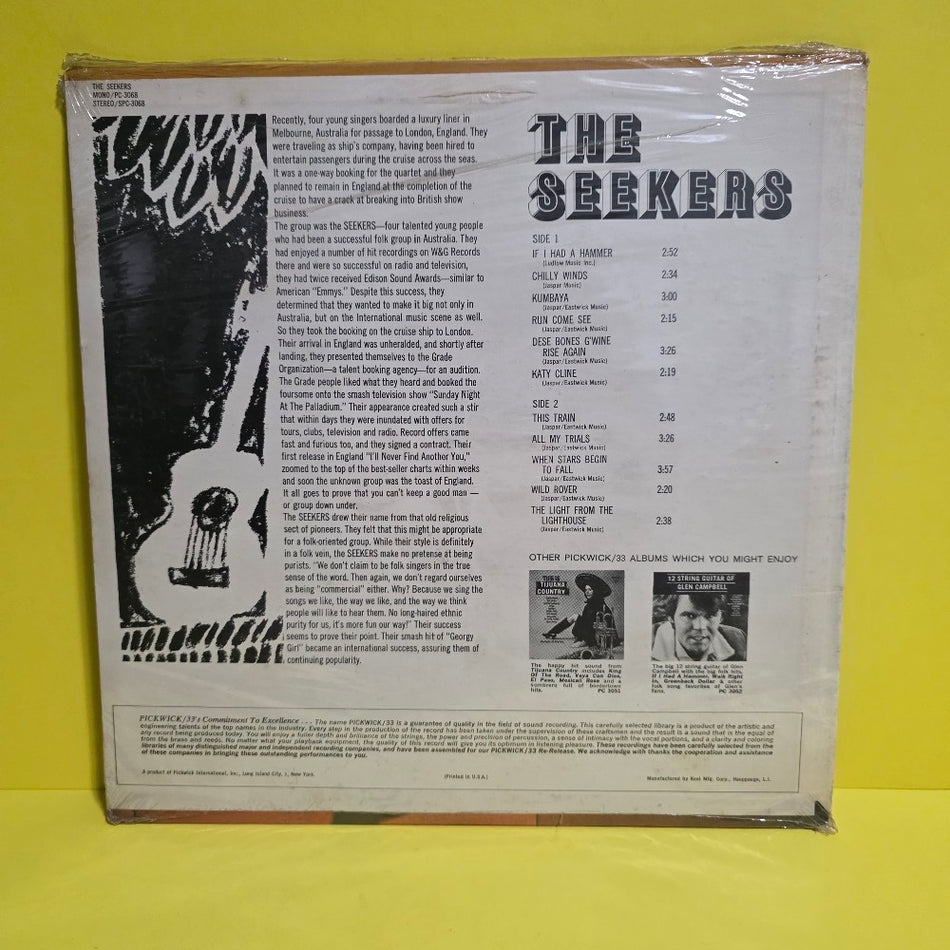 The Seekers - The Seekers - 1967 - SPC-3068 - New - Sealed - Vinyl