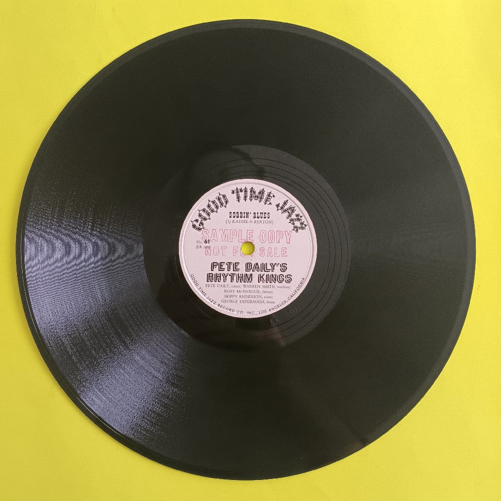 Pete Daily's Rhythm Kings - Sobbin' Blues PROMO 10" 78 - Good Times Jazz 61 - Used - VG+ - Vinyl