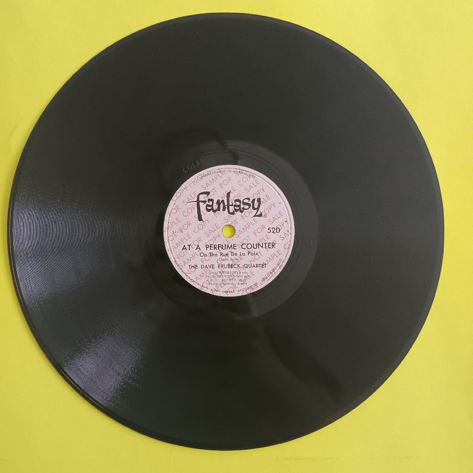 Dave Brubeck Quartet - At A Perfume Counter PROMO 10" 78 - 1952 - Fantasy 520 - Used - VG+ - Vinyl