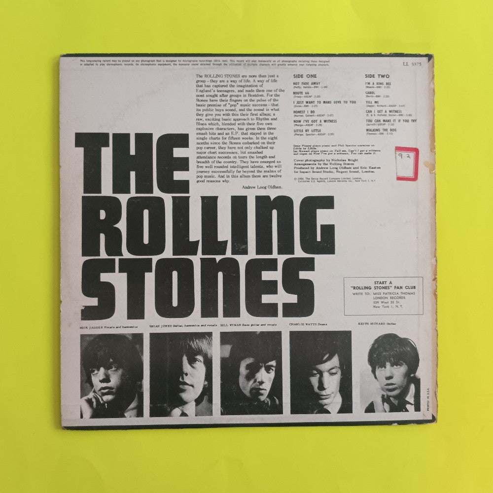 Rolling Stones - England's Newest Hit Makers OG MONO - 1964 - LL 3375 - Used - VG++ - Vinyl
