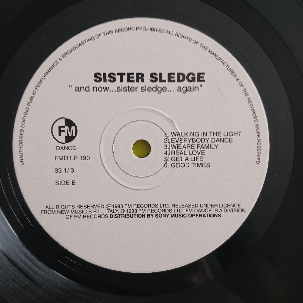 Sister Sledge - And Now...Sledge...Again UK - 1993 - FMD LP 190 - Used - VG++ - Vinyl