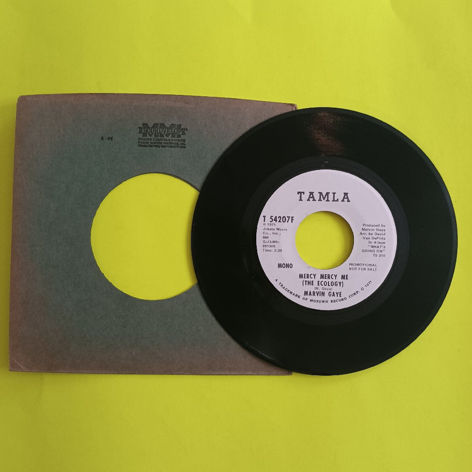 Marvin Gaye - Mercy Mercy Me PROMO 7" - 1971 - T 54207F - Used - VG++ - Vinyl