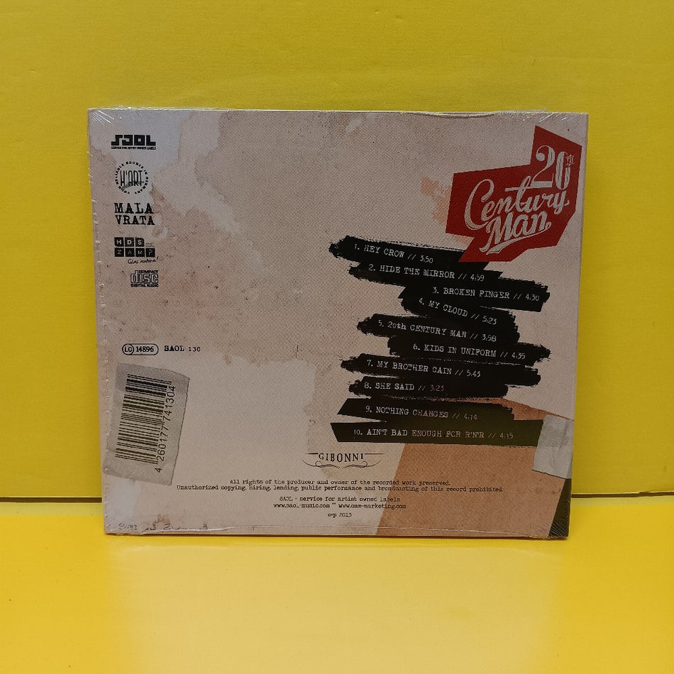 Gibonni - 20th Century Man - 2013 - SAOL 130 - New - Sealed - CDs