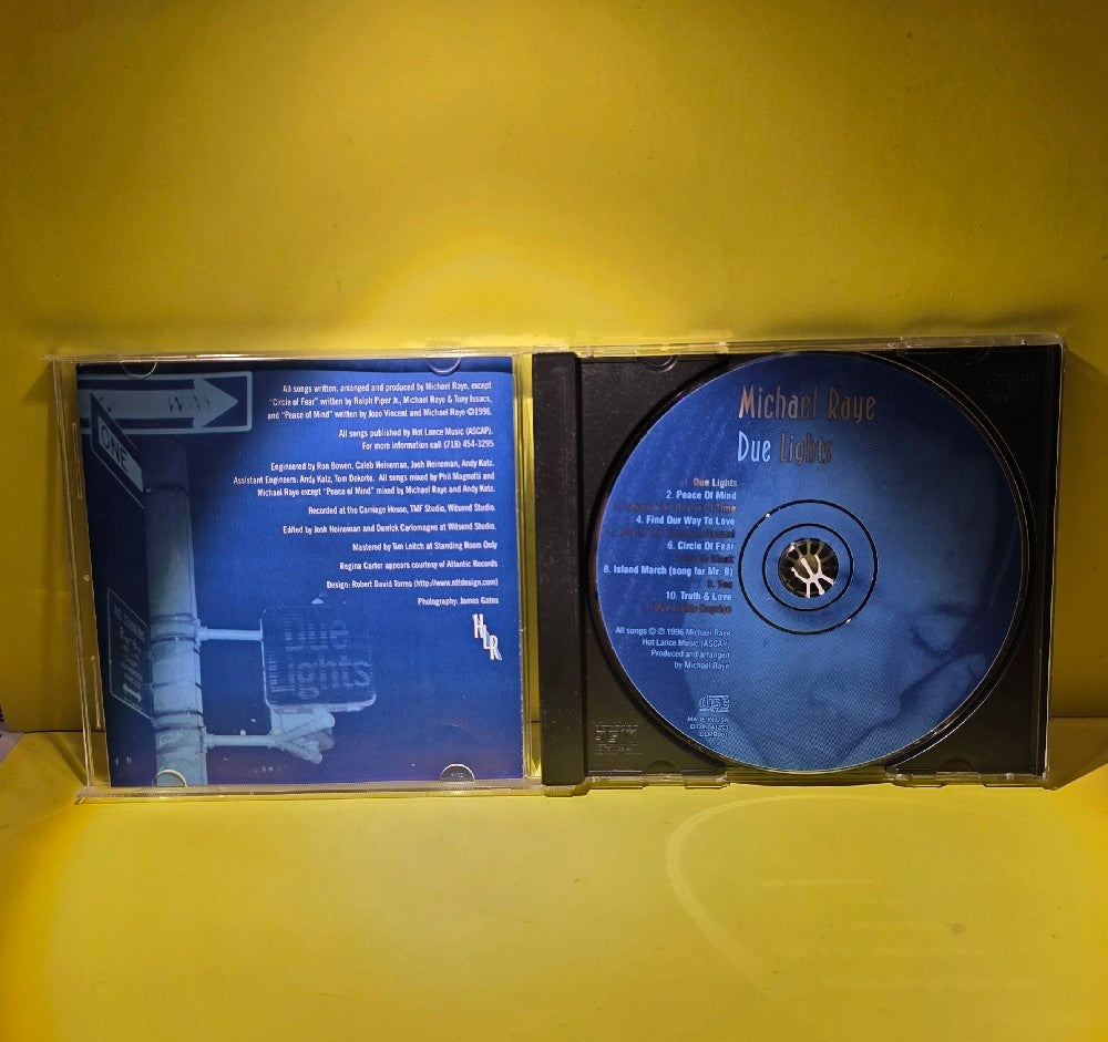 Michael Raye - Due Lights / Autographed  - 1996 - DLMR001 - Used - VG++ - CDs