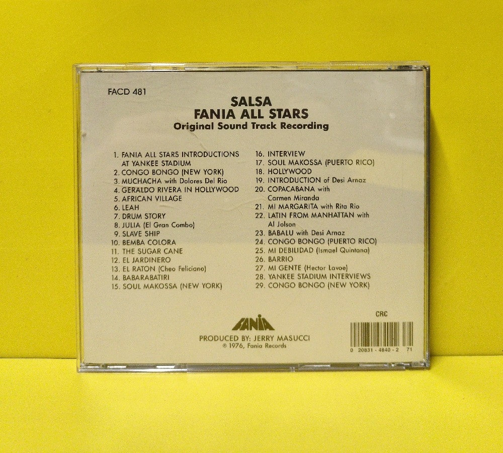 The Fania All Stars - Salsa (Original Motion Picture Sound Track Recording) - FACD 481 - Used - VG++ - CDs - CRC Club Edition - Reissue