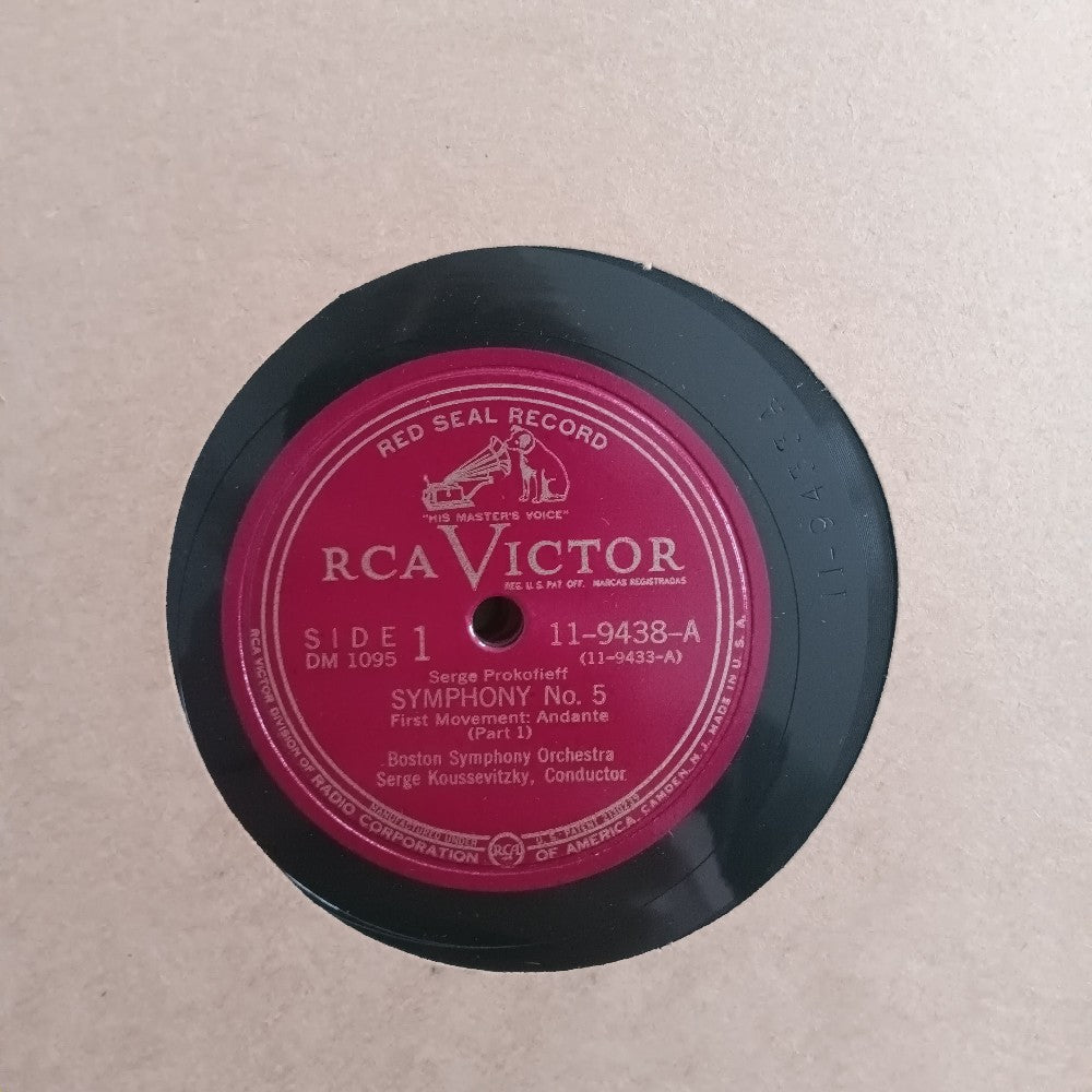 Sergei Prokofieff / Serge Koussevitzky - Symphony No 5 5LP Book 78 - 1947 - DM 1095 - Used - VG++ - Vinyl