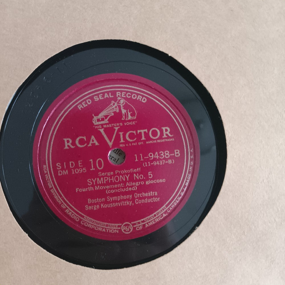 Sergei Prokofieff / Serge Koussevitzky - Symphony No 5 5LP Book 78 - 1947 - DM 1095 - Used - VG++ - Vinyl