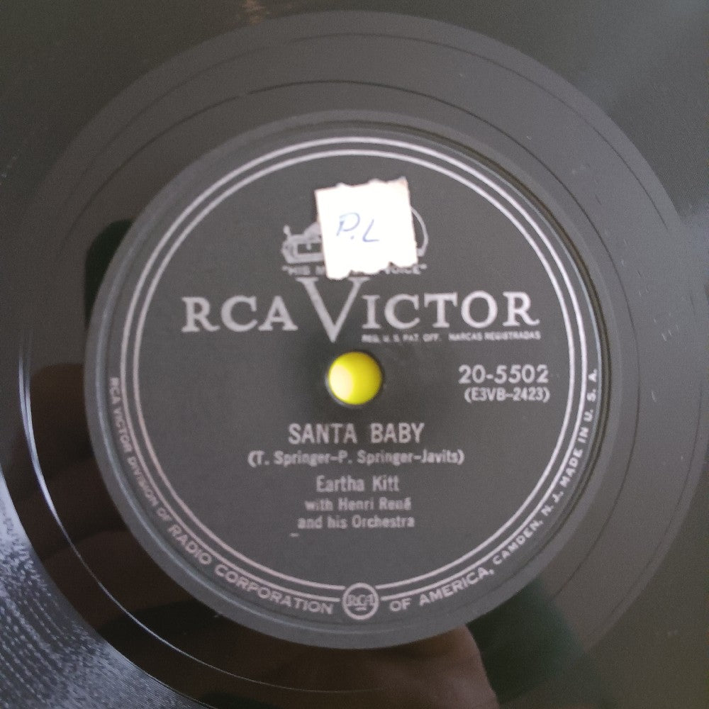 Eartha Kitt - Santa Baby 10" 78 - 1953 - 20-5502 - Used - VG++ - Vinyl