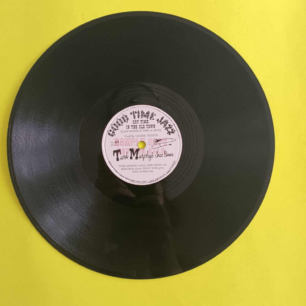 Turk Murphy's Jazz Band - Hot Time In The Old Town PROMO 10" 78 - 1952 - Good Time Jazz 62 - Used - VG++ - Vinyl