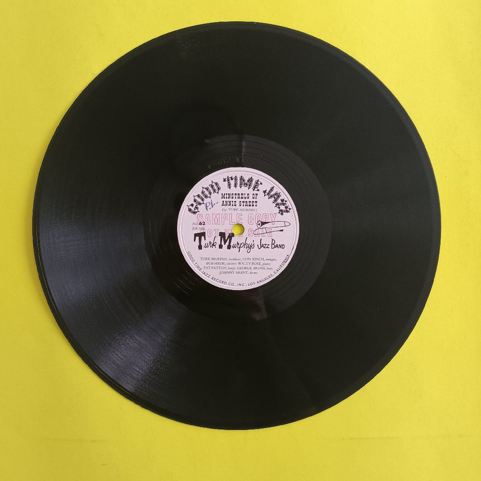 Turk Murphy's Jazz Band - Hot Time In The Old Town PROMO 10" 78 - 1952 - Good Time Jazz 62 - Used - VG++ - Vinyl