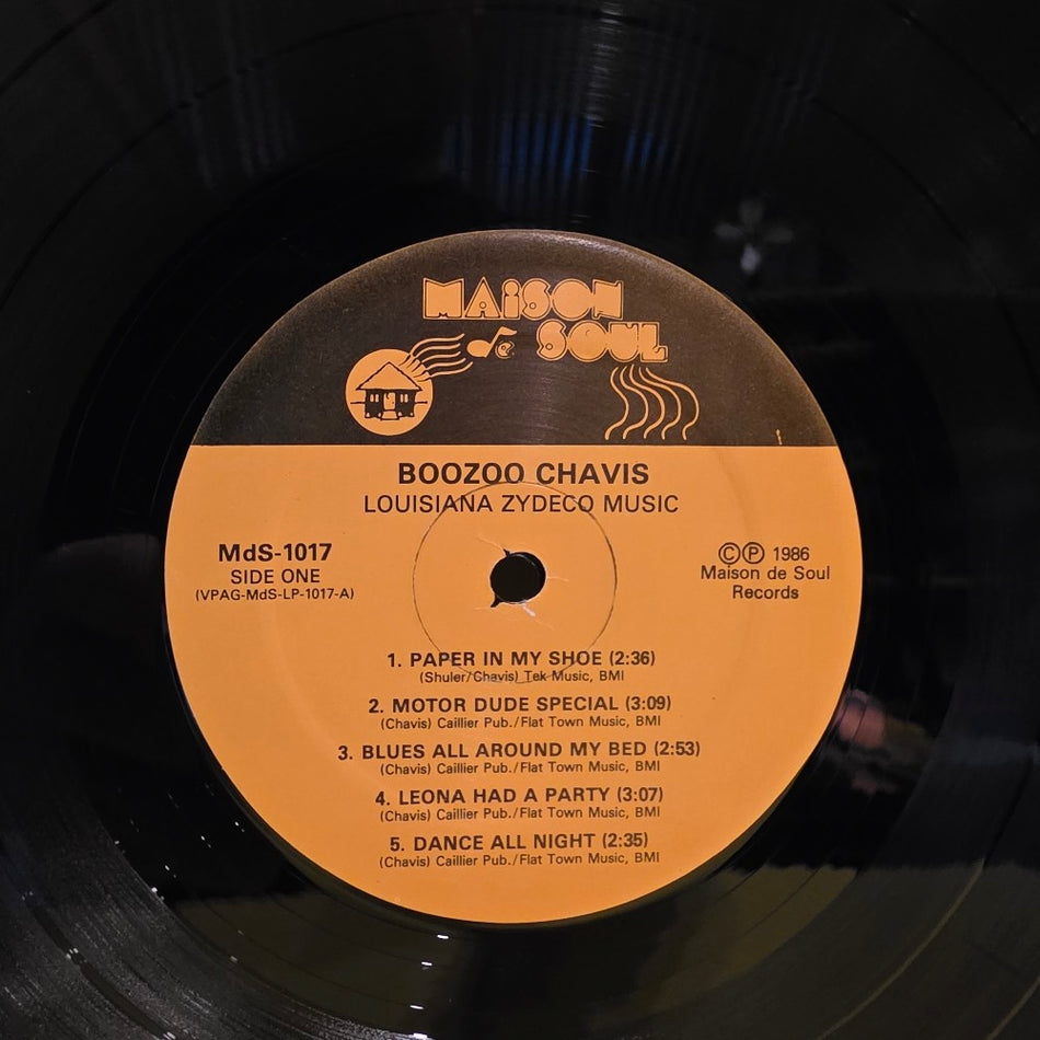 Booboo Chavis - Louisiana Zydeco Music  - 1986 - LP-1017 - Used - VG++ - Vinyl
