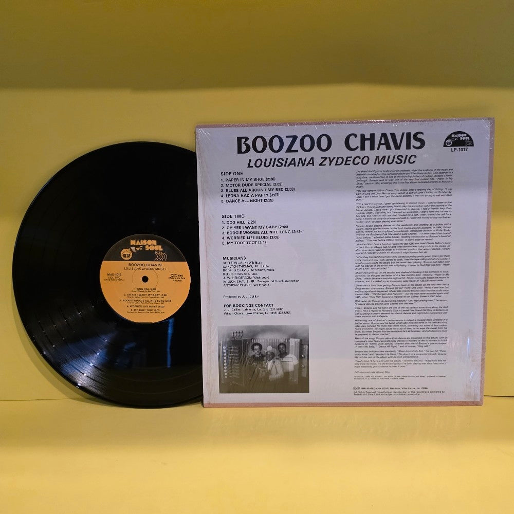 Booboo Chavis - Louisiana Zydeco Music  - 1986 - LP-1017 - Used - VG++ - Vinyl