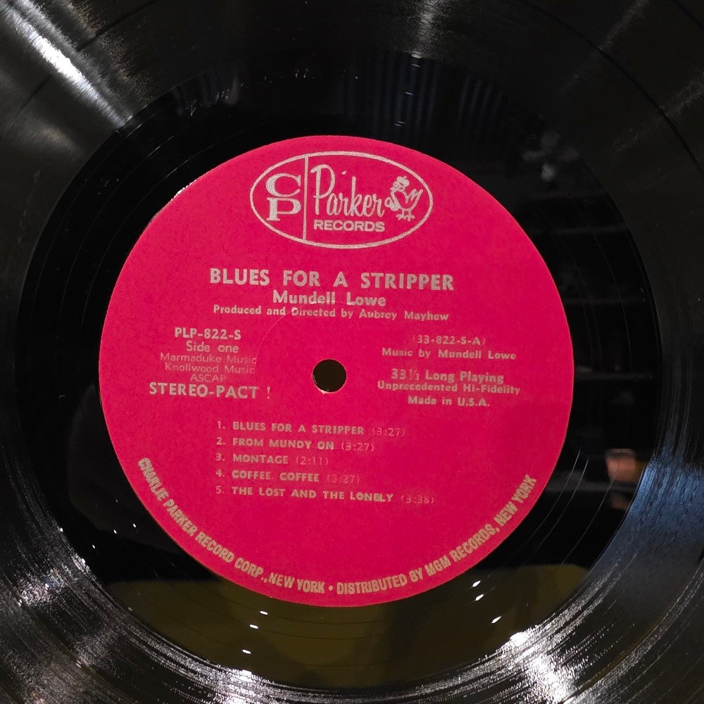 Mundell Lowe - Blues For Stripper - 1962 - PLP-822-S - Used - VG++ - Vinyl