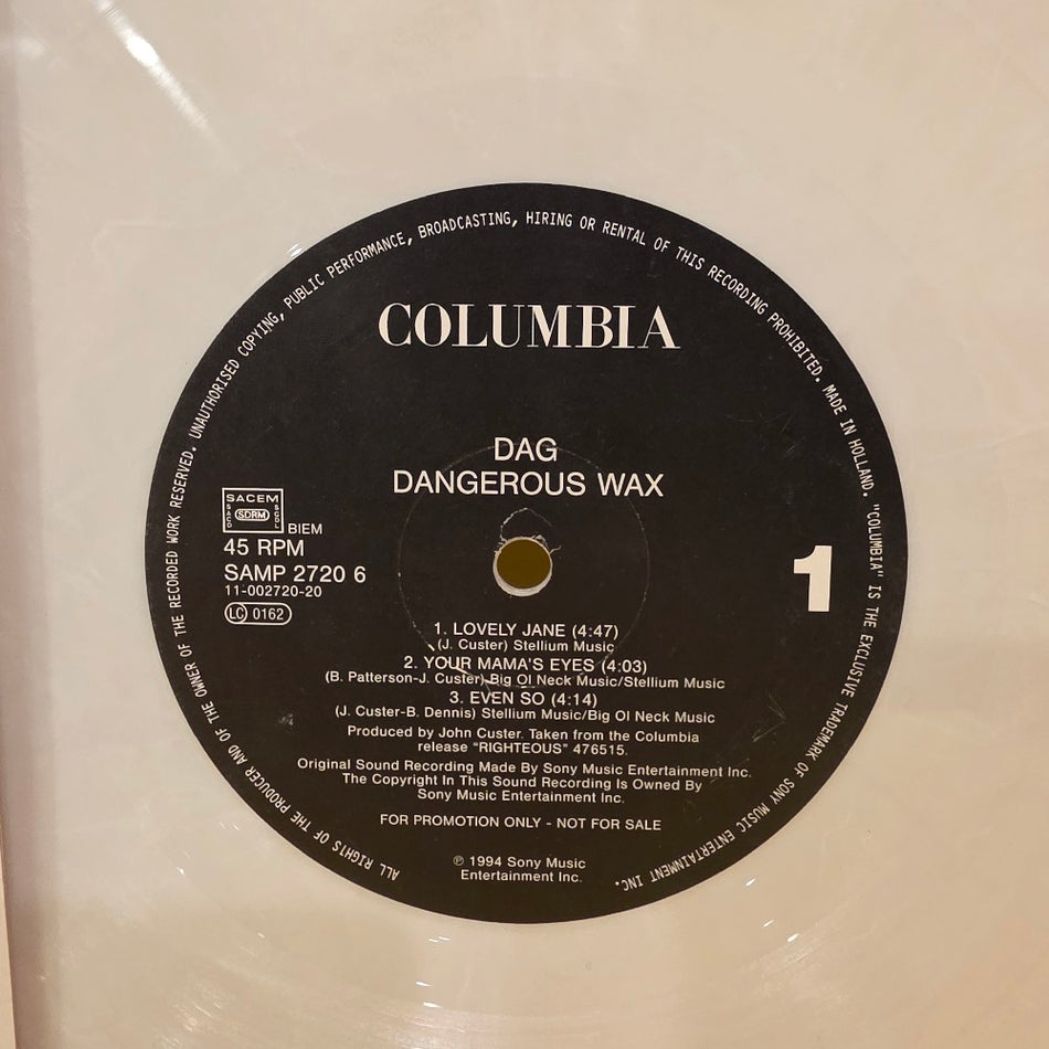 Dag - Dangerous Wax / Promo / Marbled White Vinyl  - 1994 - SAMP 2720 6 - Used - NM - Vinyl