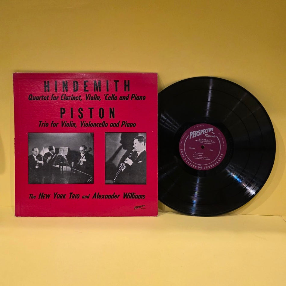 Hindemith / Piston - Quartet For Clarinet, Violin, Cello And Piano For Violin, Violoncello And Piano - 1954 - PR-2004 - Used - VG+ - Vinyl