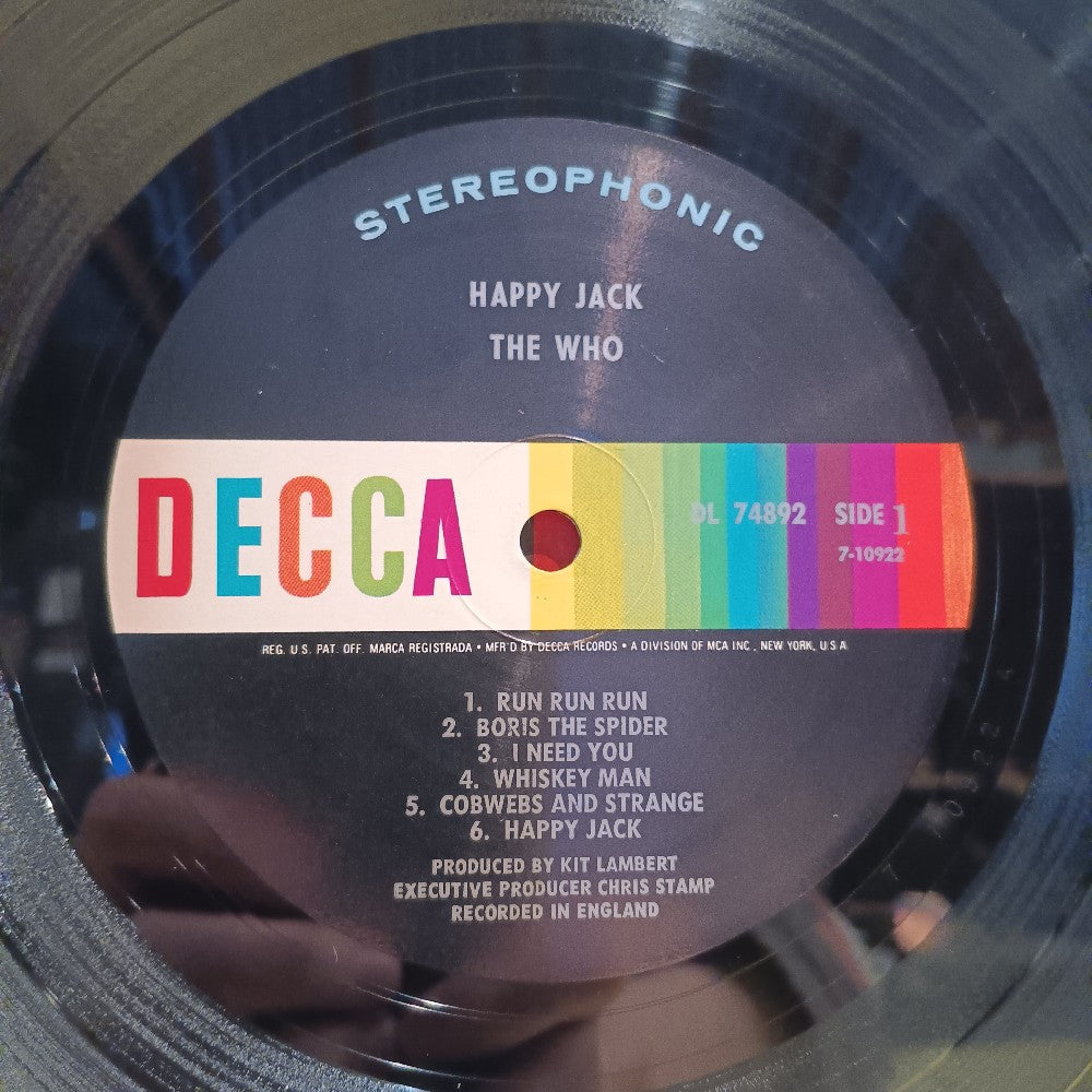 The Who - Happy Jack - Stereo - 1967 - DL 74892 - Used - VG++ - Vinyl