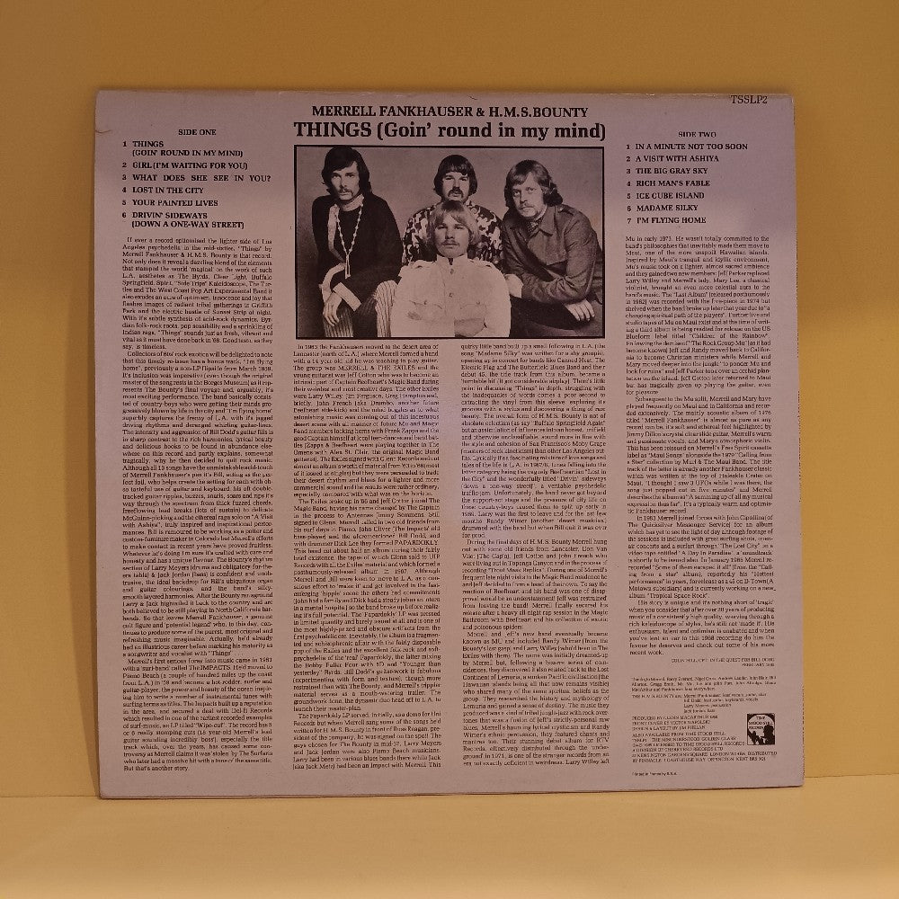 Merrell Fankhauser & HMS Bounty - Things Goin Round In My Mind FRANCE - 1985 - TSSLP2 - Used - VG++ - Vinyl