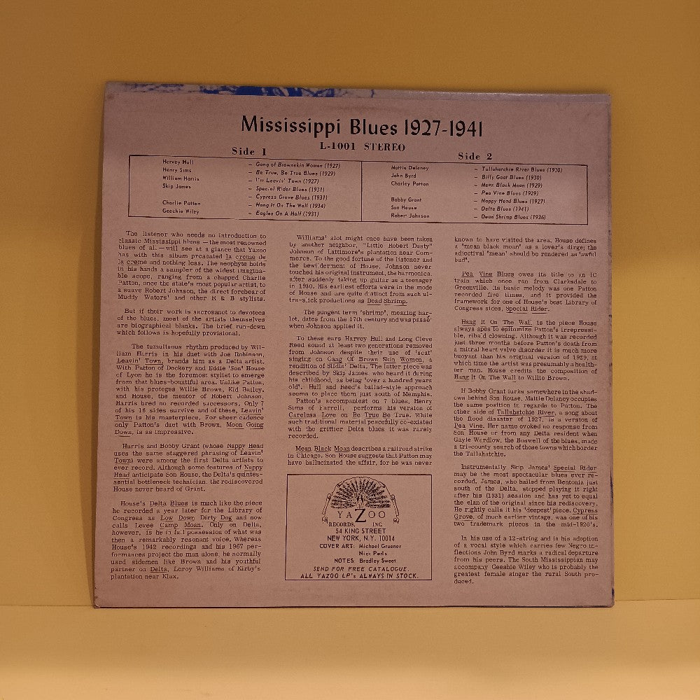 Various - Mississippi Blues 1927-1941 BLACK LABEL - 1968 - L 1001 - Used - VG++ - Vinyl