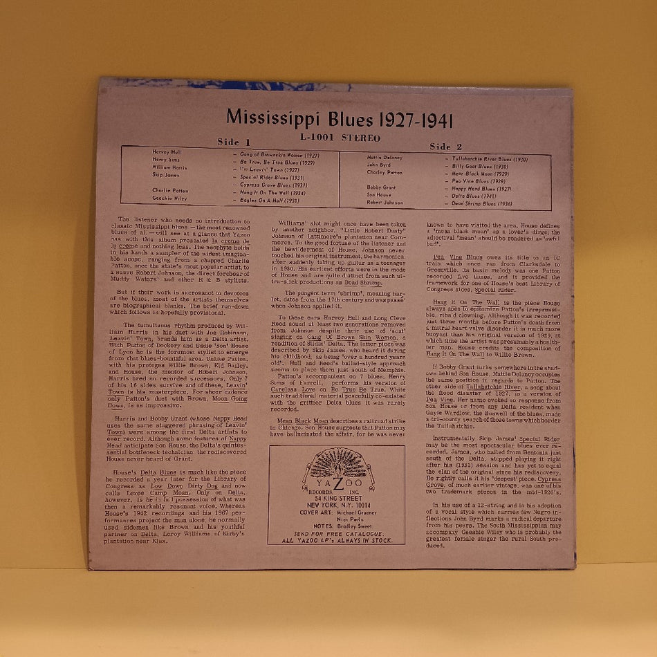 Various - Mississippi Blues 1927-1941 BLACK LABEL - 1968 - L 1001 - Used - VG++ - Vinyl