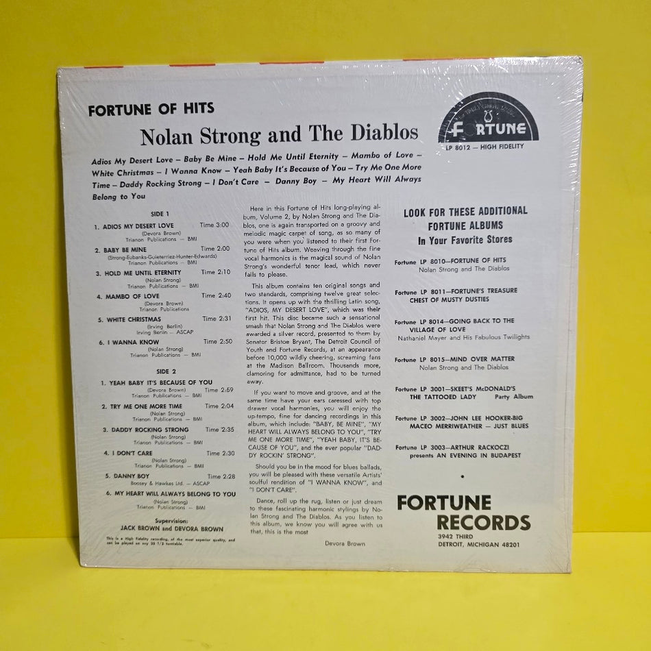Nolan Strong And The Diablos - Fortune Of Hits Vol 2 - 1964 - LP 8012 - New - Sealed - Vinyl