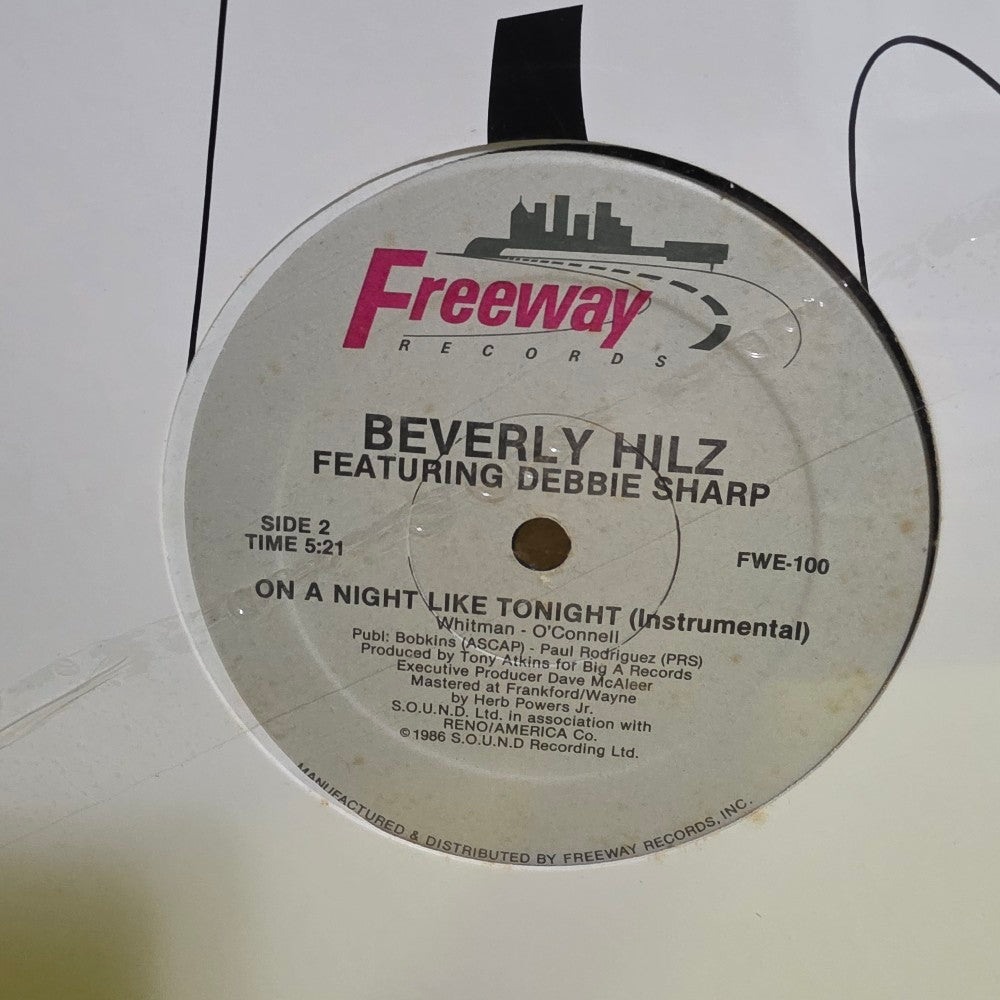 Beverly Hilz Feat. Debbie Sharp - On A Night Like Tonight  - 1986 - FWE-100 - New - Sealed - Vinyl